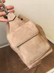 Uubags Tory Burch Small Charlie Quilted Suede Drawstring Shoulder Bag In Brown 23.5x23x10.2cm - 2