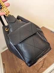 Uubags Tory Burch Small Charlie quilted drawstring shoulder bag in black 23.5x23x10.2cm - 3
