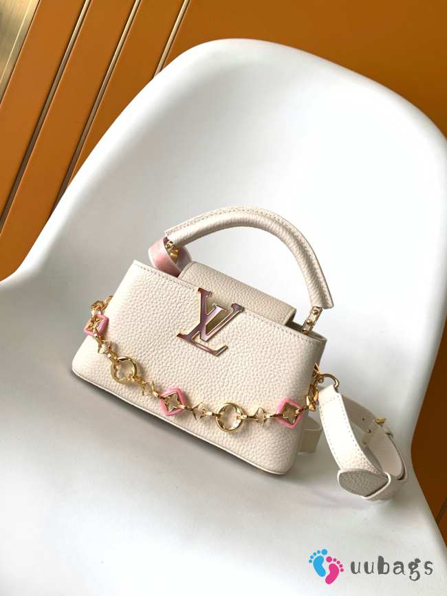 Uubags Louis Vuitton M14393 Capucines East-West Mini Bag White Surface 22x12x8cm - 1