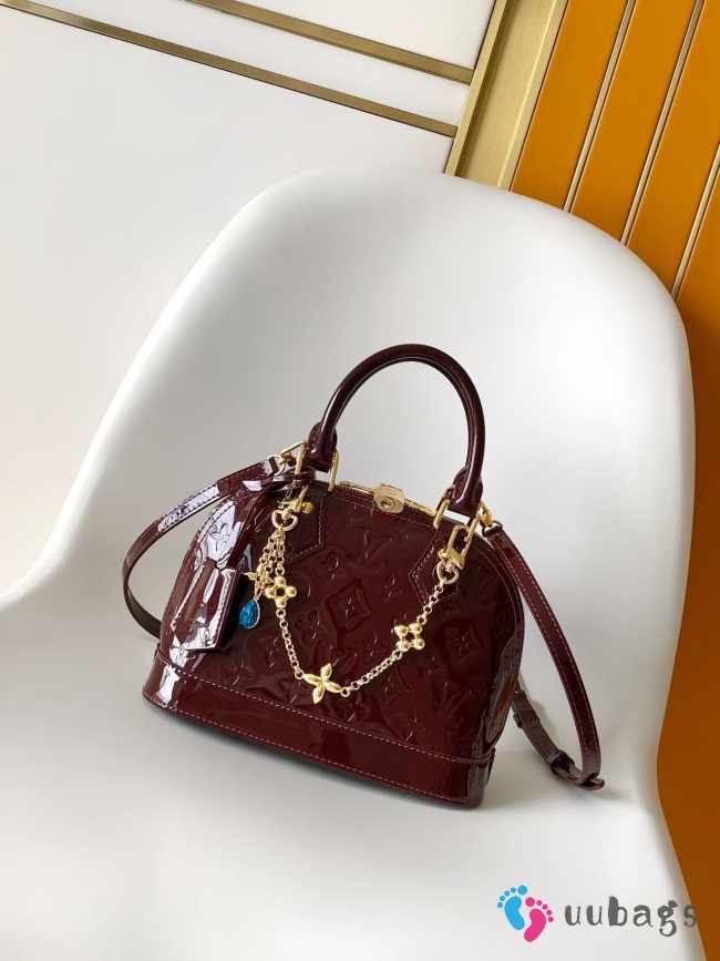 Uubags Louis Vuitton M27172 Alma BB Varnished cowhide leather datewood 23.5x17.5x11.5cm - 1