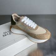 Uubags Alexander Mcqueen Beige Suede Trainers With Oversized Rubber - 5