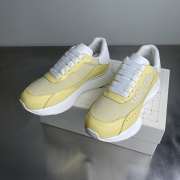 Uubags Alexander Mcqueen Yellow Suede Trainers With Oversized Rubber - 1