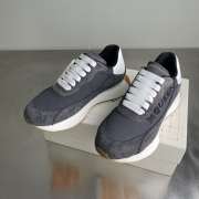 Uubags Alexander Mcqueen Grey Suede Trainers With Oversized Rubber - 1