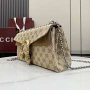 Uubags Gucci Dionysus medium shoulder bag in sand and brown GG canvas 28x14x7cm - 2