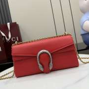 Uubags Gucci Dionysus medium shoulder bag in red leather 28x14x7cm - 1