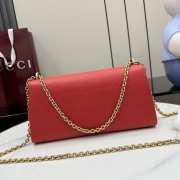 Uubags Gucci Dionysus medium shoulder bag in red leather 28x14x7cm - 4