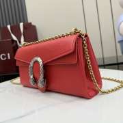Uubags Gucci Dionysus medium shoulder bag in red leather 28x14x7cm - 3