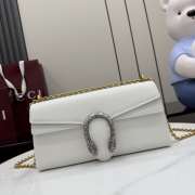 Uubags Gucci Dionysus medium shoulder bag in white leather 28x14x7cm - 1
