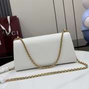 Uubags Gucci Dionysus medium shoulder bag in white leather 28x14x7cm - 2