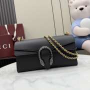 Uubags Gucci Dionysus medium shoulder bag in black leather 28x14x7cm - 1