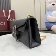 Uubags Gucci Dionysus medium shoulder bag in black leather 28x14x7cm - 6