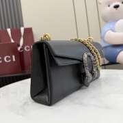 Uubags Gucci Dionysus medium shoulder bag in black leather 28x14x7cm - 5
