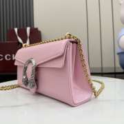 Uubags Gucci Dionysus medium shoulder bag in pink leather 28x14x7cm - 5