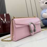 Uubags Gucci Dionysus medium shoulder bag in pink leather 28x14x7cm - 6