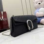 Uubags Gucci Dionysus medium shoulder bag in black GG canvas 28x14x7cm - 2