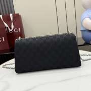 Uubags Gucci Dionysus medium shoulder bag in black GG canvas 28x14x7cm - 6