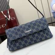Uubags Gucci Madison medium shoulder bag in blue GG denim 31x13x11.5cm - 1