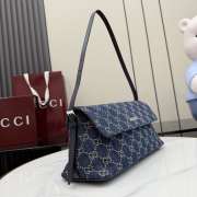 Uubags Gucci Madison medium shoulder bag in blue GG denim 31x13x11.5cm - 6