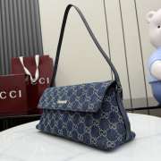 Uubags Gucci Madison medium shoulder bag in blue GG denim 31x13x11.5cm - 3