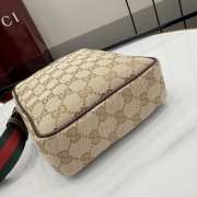 Uubags Gucci Tag small crossbody bag in sand and brown GG canvas 14x20x4cm  - 5