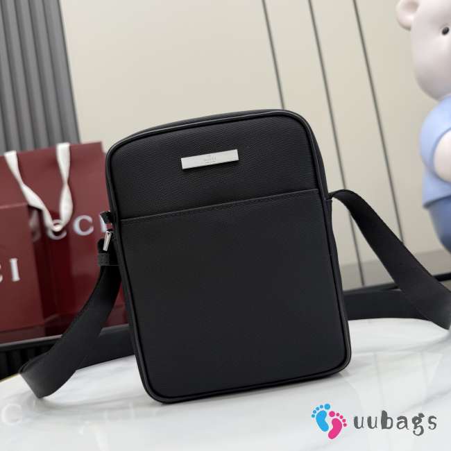 Uubags Gucci Tag small crossbody bag in black canvas 14x20x4cm - 1