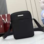 Uubags Gucci Tag small crossbody bag in black canvas 14x20x4cm - 1