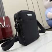 Uubags Gucci Tag small crossbody bag in black canvas 14x20x4cm - 6