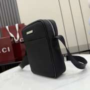 Uubags Gucci Tag small crossbody bag in black canvas 14x20x4cm - 4