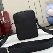 Uubags Gucci Tag small crossbody bag in black canvas 14x20x4cm - 3