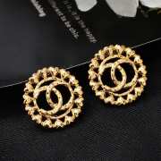 Uubags Chanel CC Heart round metal earrings with gold plating  - 1