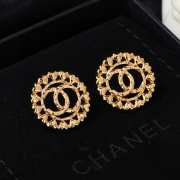 Uubags Chanel CC Heart round metal earrings with gold plating  - 3