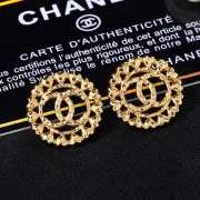 Uubags Chanel CC Heart round metal earrings with gold plating  - 6