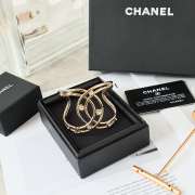 Uubags Chanel Gold Tone Crystal CC Cuff Bracelet - 4