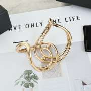 Uubags Chanel Gold Tone Crystal CC Cuff Bracelet - 3