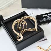 Uubags Chanel Gold Tone Crystal CC Cuff Bracelet - 2