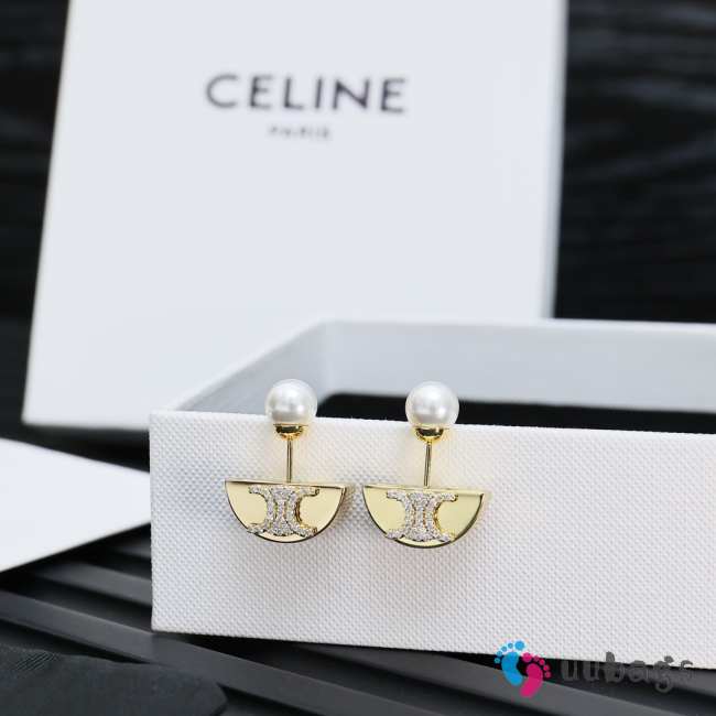 Uubags Celine gold pearl earrings  - 1