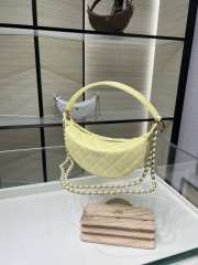 New Arrivals 2026 Chanel clutch with chain lambskin & gold-tone metal in light yellow 15x22x6cm - 4