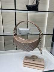 New Arrivals 2026 Chanel clutch with chain lambskin & gold-tone metal in light brown 15x22x6cm - 5