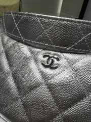 New Arrivals 2026 Chanel clutch silver metallic calfskin with chain & gold-tone metal 15x22x6cm - 2
