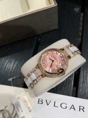Uubags Cartier Ballon Bleu de Cartier 33mm Diamond Bezel Pink Dial Watch - 6