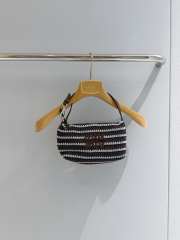 Uubags Miu Miu 5NE841 Crochet Pouch In Cocoa Brown/Celeste 14x18.5x10cm - 6