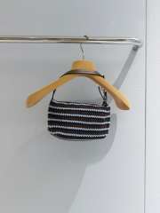 Uubags Miu Miu 5NE841 Crochet Pouch In Cocoa Brown/Celeste 14x18.5x10cm - 4