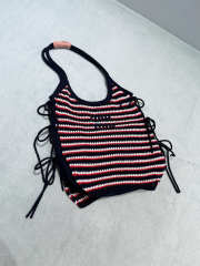 Uubags Miu Miu 5BG311 Ivy crochet bag in blue/red 38x33x6cm - 5