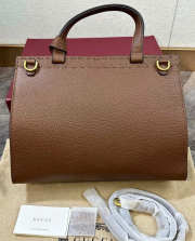 Uubags Gucci GG Marmont leather tote bag in brown 31.5cm - 6
