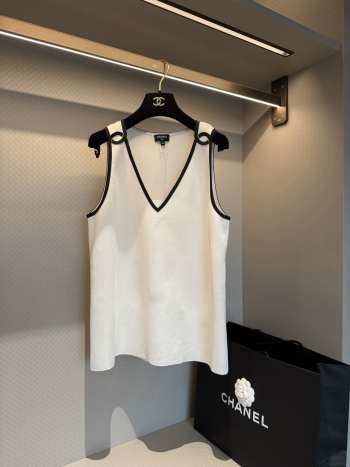 Uubags Chanel Top Silk In Black/ White
