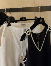 Uubags Chanel Top Silk In Black/ White - 3