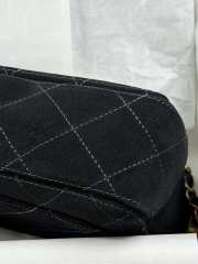 Uubags Chanel Black Suede Quilted Flap Bag 24x30x8cm - 4