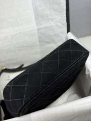 Uubags Chanel Black Suede Quilted Flap Bag 24x30x8cm - 3