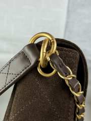 Uubags Chanel Brown Suede Quilted Flap Bag 24x30x8cm - 4