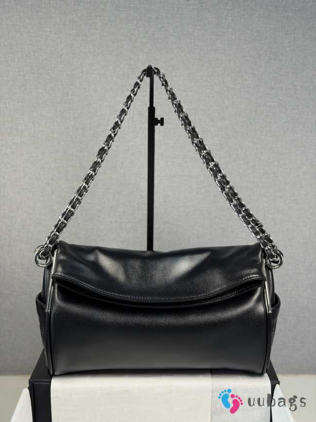 Uubags Chanel Slouchy Chain Shoulder Bag In Black 30x20x12cm - 1